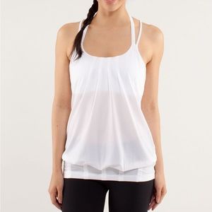 Lululemon Flow and Go White Tank Top